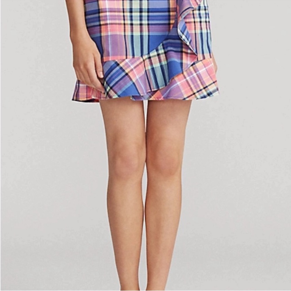 Polo Golf: Pink and Blue Plaid Skirt NWT